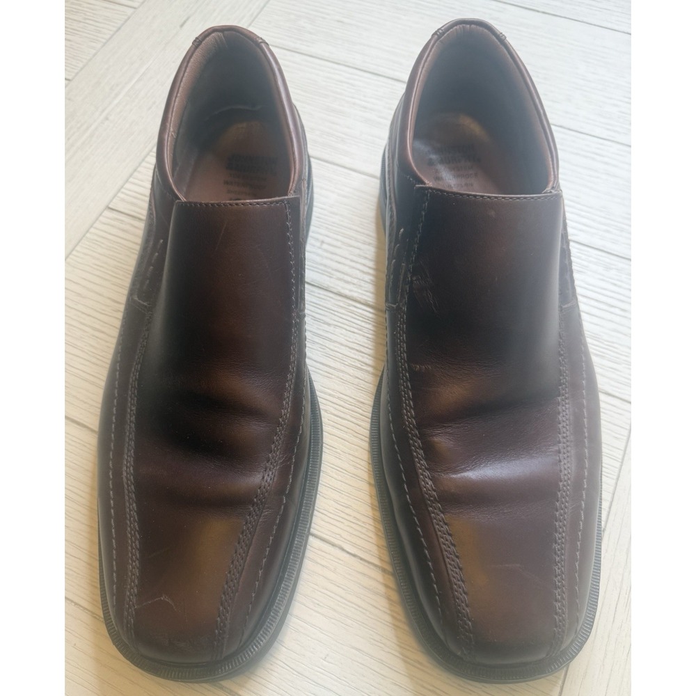 Johnston & Murphy Waterproof XC4 Stanton Panel Toe Sheepskin Brown Loafers. 11M